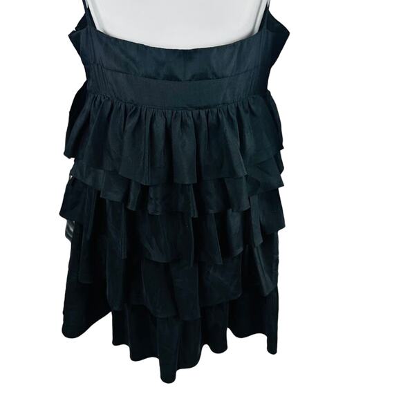Barneys New York CO-OP Womans Sz 8 Dress Silk Tier Ruffles Little Black Dress - Picture 9 of 9